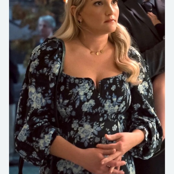 NWT $168 Free People Jaymes Midi Dress Floral Printed Blue Black Combo Sz XS - Picture 3 of 16